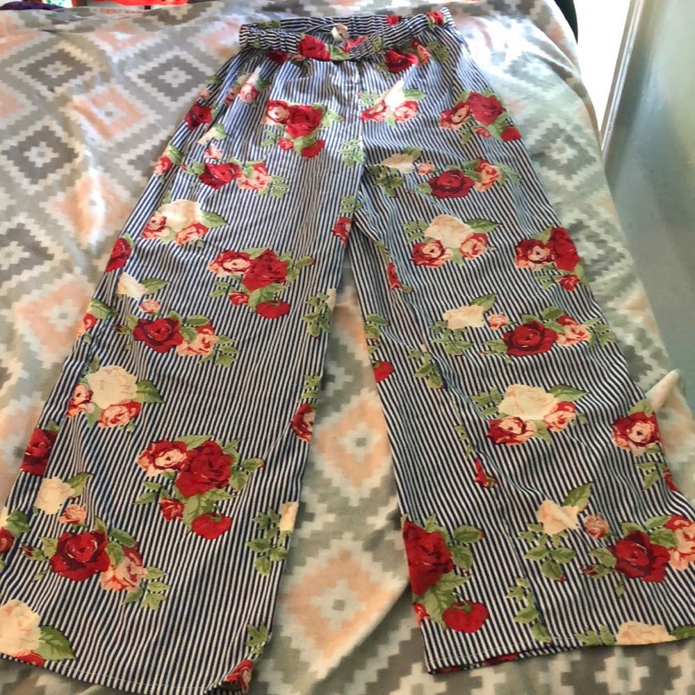 Long flower pants